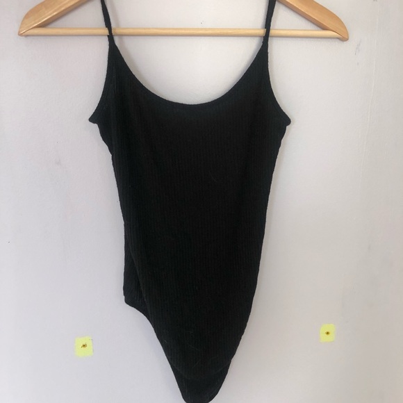 black open back bodysuit